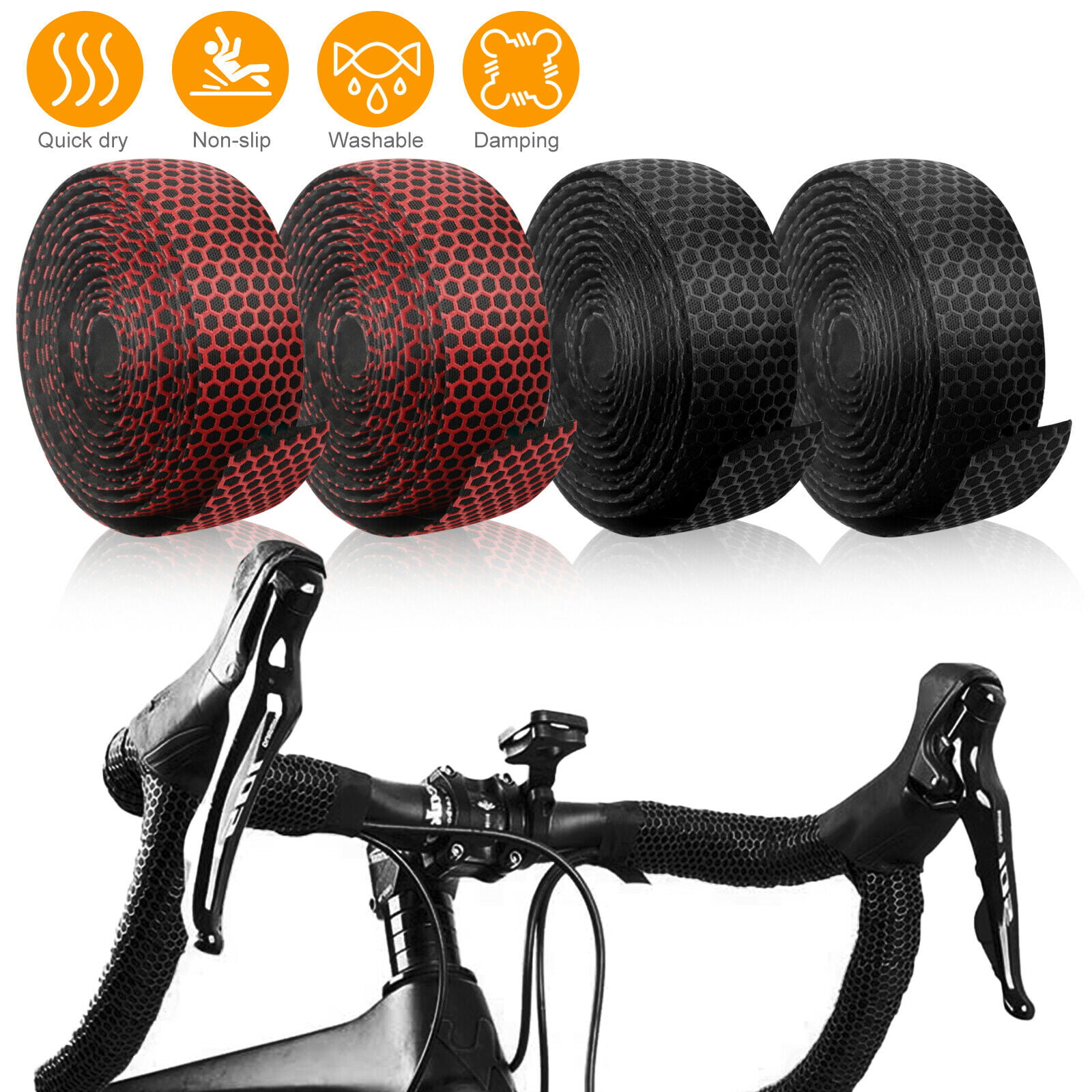 Road bike handlebar straps PU leather breathable wear-resistant bicycle wrap 