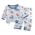 thumbnail image 1 of Ensemble de Pyjama pour Petit Garçon, Imprimé Animal, Haut à Col Rond, Pantalon, Pyjama d'Été, Tenue de Nuit, Pyjama pour Filles 4T 5T, 1 of 3