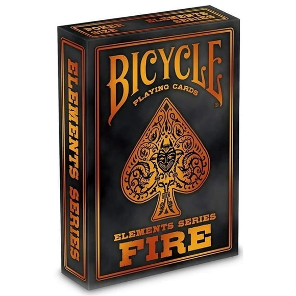Bicycle Fire Element Series Standard Poker Playing Cards 1 Deck | For Adult - Classic Air-Cushion Finish For Ease Of Shuffling | With Much Better Look | Use For Party & Game | Playing Cards