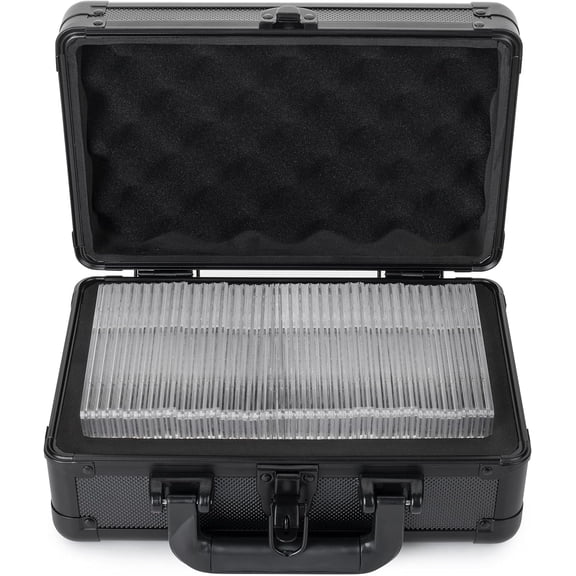 FunGuys Graded Card Storage Box for PSA BGS SGC, Holds 43 Slabs, Black
