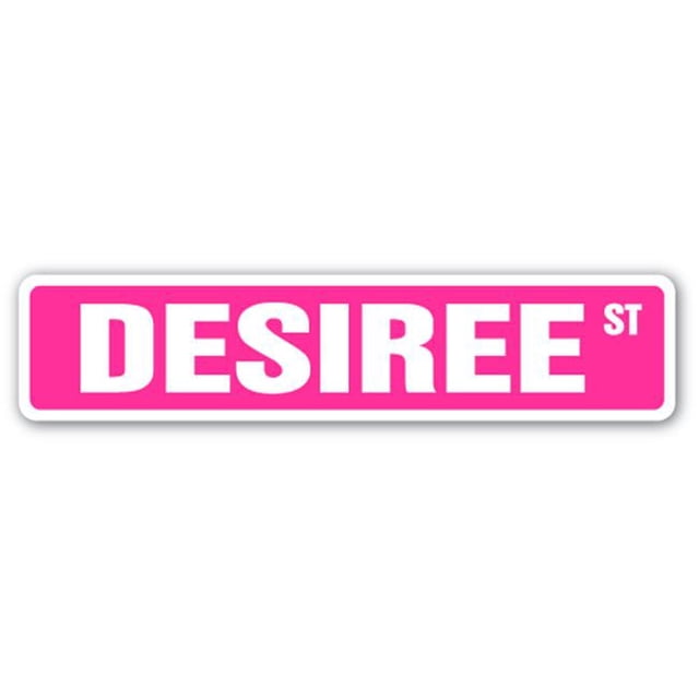 SignMission SS-DESIREE 4 x 18 Po Chambre Nom d'Enfant Signe de la Rue - Desiree