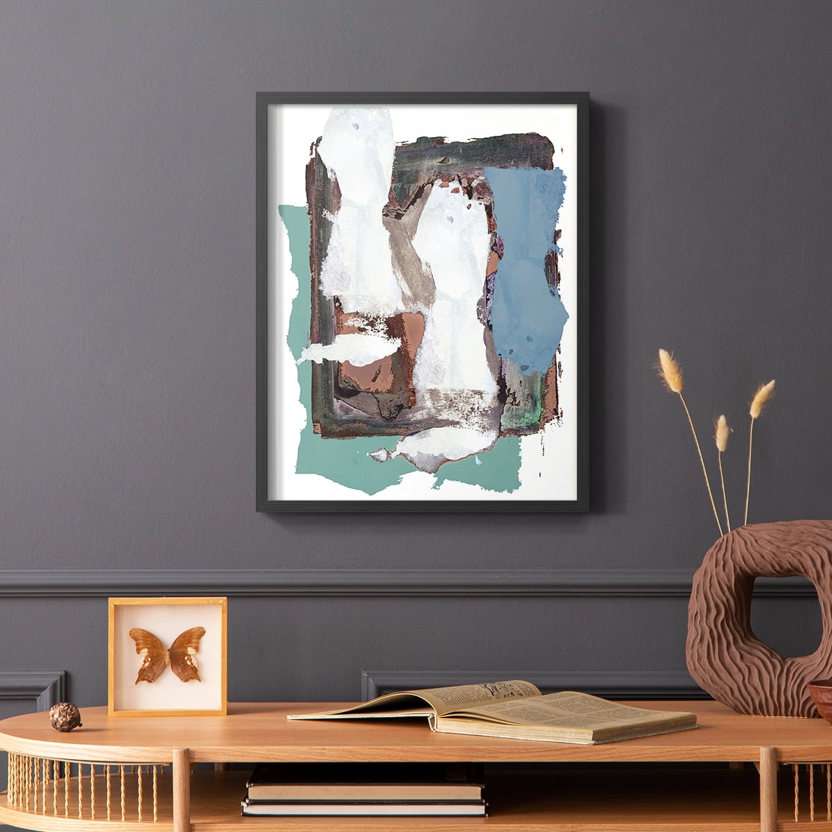 Brights Soft Wash I Framed Print in Black Solid Wood Framed Print No Nail Hanging
