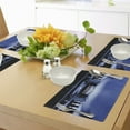 thumbnail image 4 of Ambesonne Bowling Party Place Mats Set of 4, Symmetrical Pins, Standard Size, Blue White Red, 4 of 6