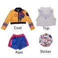 thumbnail image 2 of Girls Costumes Cosplays Clothes Halloween Christmas Performance Cosplays Costumes Suit Shirts Shorts Coat Sticker Suit 4 piece sets, 2 of 9