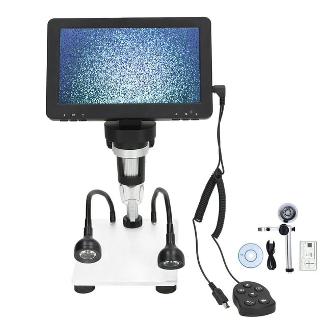 Microscopio Digital LCD de 7 Pulgadas HD 1200X 1080P Microscopio de reparación electrónica de Video con luz LED Microscopio de reparación electrónica de Video para Windows y para Mac OS