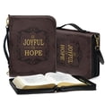 thumbnail image 2 of Kuiaobaty Cross Print Bible Covers for Women Men Be Joyful in Hope PU Leather Book Carrying Case with Shoulder Strap/Handle, Large Bible Bags Bible Protective for Bible Study/Daily Use, 2XL, 2 of 7