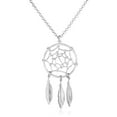 thumbnail image 1 of Collier en Argent Sterling 17 Pouces avec Pendentif Attrape-Rêves 17 Po, 1 of 3