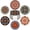 Bohemian Mandala, variant on Elegant White Gold Vein Drink Coasters, Set of 6 Ceramic Coasters for Coffee Table Decor, Absorbent Ceramic Drink Coasters with Cork Backing for Table Protection