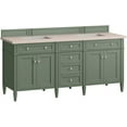 thumbnail image 2 of James Martin Vanities 650-V72-3Emr Brittany 72" Double Basin Poplar Wood Vanity Set - Wood, 2 of 7
