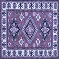 thumbnail image 1 of Ahgly Company Machine Washable Indoor Square Geometric Blue Traditional Area Rugs, 6' Square, 1 of 4