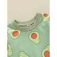 thumbnail image 5 of Arvbitana 0-24 Months Infant Baby Boys Girls Long Sleeve Romper Casual Cartoon Avocado/Bread Egg Print Jumpsuit Clothes, 5 of 8