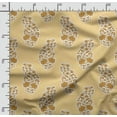 thumbnail image 2 of Soimoi Asian Paisley Print, Velvet Fabric, Decor Sewing Fabric by The Yard 54 Inch Wide,Decorative Fabric for Upholstery and Home Accents, Light Yellow, 2 of 5