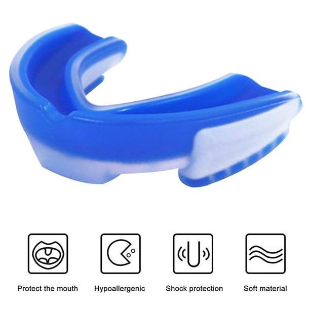 Sports Mouth Guard, Max 2.4mm Mouthguard for Football, Hockey, Lacrosse,  Boxing, Custom Fit for Youth/Adults-Electric Blue 