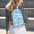 thumbnail image 7 of Casual Canvas Backpack Without Interlayer Large Capacity Stick Bag Design For Outdoor Shopping Office Outdoor Sports Lightskyblue Moroccan Trellis Hand-Drawn Sketch_2 Medium, 7 of 7