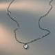 thumbnail image 4 of 925 Collar de Plata Fraile Mujer Nuevo Temperamento Diseño Único Sentido del Corazón Blanco Hueso Cadena Collar de Moda, 4 of 8