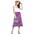 thumbnail image 4 of Made by Johnny Women's Tie Dye Lightweight Flare Midi Pull On Closure Skirt L PURPLE, 4 of 5