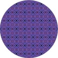 thumbnail image 1 of Ahgly Company Indoor Round Patterned Bright Purple Area Rugs, 6' Round, 1 of 6