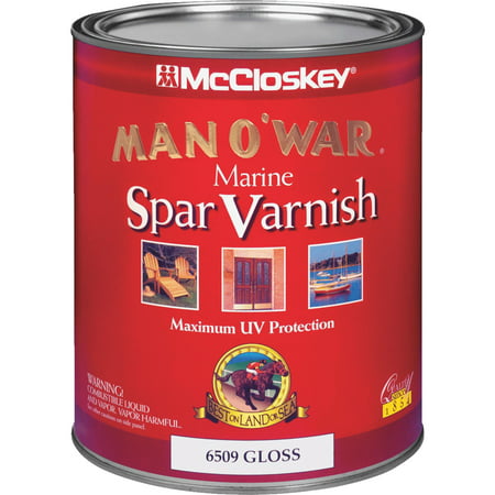 Man O' War McCloskey Gloss Clear Marine Spar Varnish 1 qt. - Case Of: