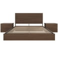 thumbnail image 2 of Nexera Milo 4-Piece Floating Platform Bedroom Set, Brown, Double, 2 of 7