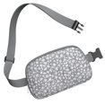 thumbnail image 3 of Gray Christmas Snowflake Pattern Cute Fanny Packs for Women,Travel Waterproof Crossbody Fanny Bags Waist Purse for Women Anti Theft Adjustable Strap for Running Travel Cycling, 3 of 6