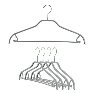 Mawa by Reston Lloyd Silhouette Ultra Light Thin Non-Slip Space Saving Style 42/FT Clothes Hanger for Shirts, Set of 20, Silver