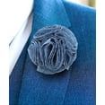 thumbnail image 2 of Vittorio Vico Men's Formal Solid Rose Seersucker Flower Lapel Pin: Flower Pin Suit Accessories Pins for Suit or Tuxedo, 2 of 7