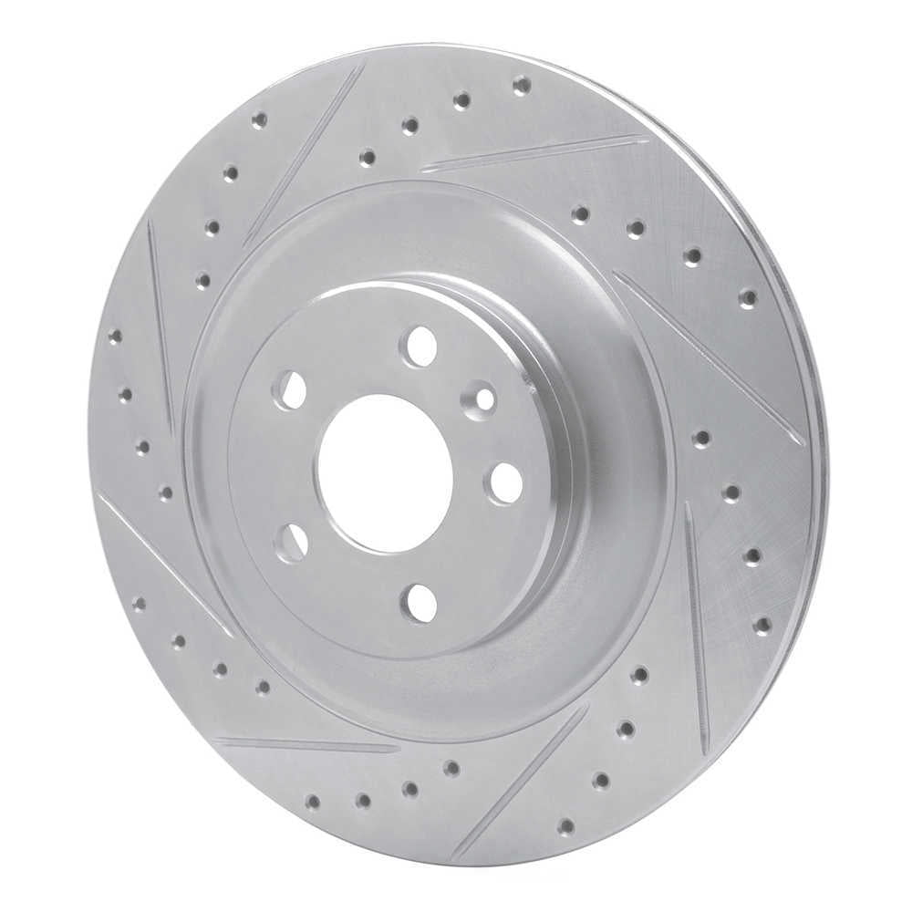 Dynamic Friction Company 631-27054L DFC Brake Rotor - Drilled And Slotted - Silver