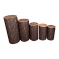 thumbnail image 1 of 5 cubiertas cilíndricas para pedestal, suaves y elásticas para mesa de postre. Grano de madera, 1 of 9