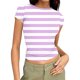 thumbnail image 2 of Xuyuer Print Fitted Pencil Top - Women's Casual Unstructured Round Neck Short Sleeve Shirt Matching Set for Office Chic Ensembles, Dinner Date Nights & Modern Separates Wardrobe Styling, 2 of 5