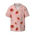 thumbnail image 3 of Goofa Strawberry Printed Men's Casual Short-sleeved Shirt,Lightweight Breathable Button-down,Summer Casual men's top,Versatile Fashion shirt-XX-Large, 3 of 7