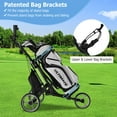 thumbnail image 6 of Spaco Folding 3 Wheels Golf Push Cart with Bag Scoreboard Adjustable Handle-Gray, Golf Stand Bag for Men & Women,Multiple Pockets, Lightweight & Durable, 6 of 8