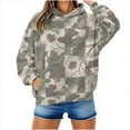 thumbnail image 5 of Craaazy Camo Hoodies for Women Men, Maple Leaf Print Oversized Hooded Sweatshirt Long Sleeve Fleece Pullover With Pocket Gifts, 5 of 8