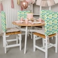 thumbnail image 3 of Summer Oceans Fish Chair Covers Set of 6 Country Sea Watercolor Yellow Lemon Leaf Chair Back Covers Stretch Removable Washable Slipcovers Protector for Dining Room Kitchen Party Decor, 3 of 9