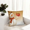 thumbnail image 6 of Pofeuu Christmas Snowman Gift Print Double-sided plush pillowcase Square Throw Pillow Covers Pillows Cover for Living Room Bedroom Sofa Couch Cushion Cover（No pillow core）-24"x24", 6 of 7