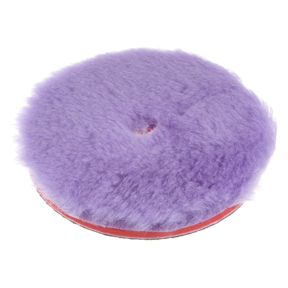Wool Polishing Pads 5.5 inch Purple Wool Buffing Wheel with Hook and Loop