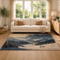 Rdsfhsp Rectangle Velvet Area Rug Majestic Winter Snow Mountain Glacier ...