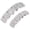 Silver, variant on 18K Gold Plated Hip Hop Grillz Set Top Bottom False Teeth Halloween Costume Accessories, 8 inches / 20.3 cm