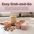 thumbnail image 2 of Cook with Color Pink Portable 4-Compartment Snack Food Storage Container, Portable and Dishwasher Safe with Ice Packs, 2 of 10