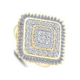 thumbnail image 3 of AFFY 2 CT. T.W. Baguette and Round Cut Natural Diamond Cushion Frame Anniversary Ring In 14K Yellow Gold Over Sterling Silver (J-K Color, I2-I3 Clarity), Ring Size-11.5, 3 of 5