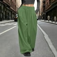 thumbnail image 6 of purcolt Womens Wide Leg Dress Pants Pull On Stretchy Work Pants High Waisted Business Casual Palazzo Pants Trousers with Pockets, 6 of 7