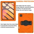 thumbnail image 6 of ELEHOLD for iPad Pro 11 inch 2022/2021/2020/2018 Rugged Case, Heavy Duty Protection Hand Strap Built-in Kickstand Crossbody Shoulder Strap Shockproof Case for iPad Pro 11 inch,Orange, 6 of 10