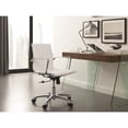 thumbnail image 4 of Casabianca Home ARCHIE office desk in walnut veneer with clear glass., 4 of 7