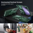thumbnail image 3 of Magnetic Case for Samsung Galaxy Z Fold 6 Case with Kickstand & Ring Holder, [Compatible with MagSafe Charging] Slim Ultra PC Back Scratch-Resistant Military Grade Shockproof Case, Green, 3 of 14