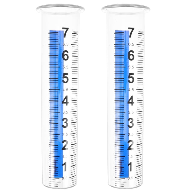 Medidor de lluvia con escala, medidor de lluvia transparente, herramienta de tubo de medición de lluvia, suministro para exteriores, 2 uds.