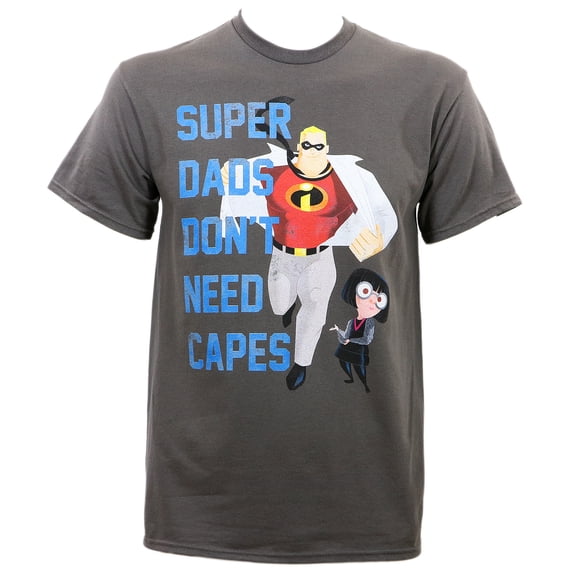 The Incredibles Mens Don't Need Capes T-Shirt Charcoal 3XL