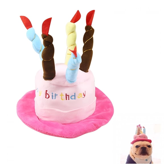 GASTROPOD Dog Birthday Hat Pet Cake Cap Party Supplies with Adjustable Rope, dog birthday decorations(6.3×7.09in)