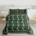thumbnail image 2 of Homewish Green Xmas Tree Queen Comforter Set for Teens, Bohemian Western Aztec Bedding Sets, Merry Christmas Reversible Bedding Comforter Set, Lightweight Room Decor, 3pcs, 2 of 8