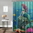 thumbnail image 2 of Orinice  Mermaid Bathroom Set with Shower Curtain and Rugs Accessories, Kids Sea Girl Princess Beauty Shower Curtain for Bathroom Ocean Underwater World Bathroom Decor  60x72, 2 of 7