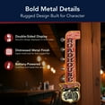 thumbnail image 3 of American Art Decor Vintage Advertising 'Roadhouse Bar & Grill' Double-Sided LED Metal Sign for Man Cave, Brewery, Game Room, Bar - Retro Marquee Wall Decor with Battery-Powered Lights, 3 of 7
