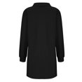 thumbnail image 5 of Guieoi Dress for Women under $10.00 Plus Size Fashion Women Solid Color V-Neck Long Sleeves Shut Up Sports Style Fall Dress Black Black*Friday/Cyber*Monday, 5 of 7